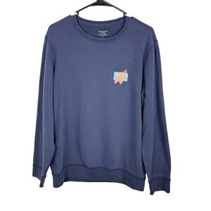 Abercrombie & Fitch‎ Men's Vintage Y2K Blue Graphic Crewneck Sweatshirt- Size M
